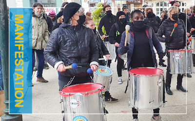 On tourne en rond! Manifestation culturelle à valence.