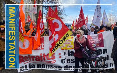 Manifestation suivie en Drôme-Ardèche contre la réforme des retraites